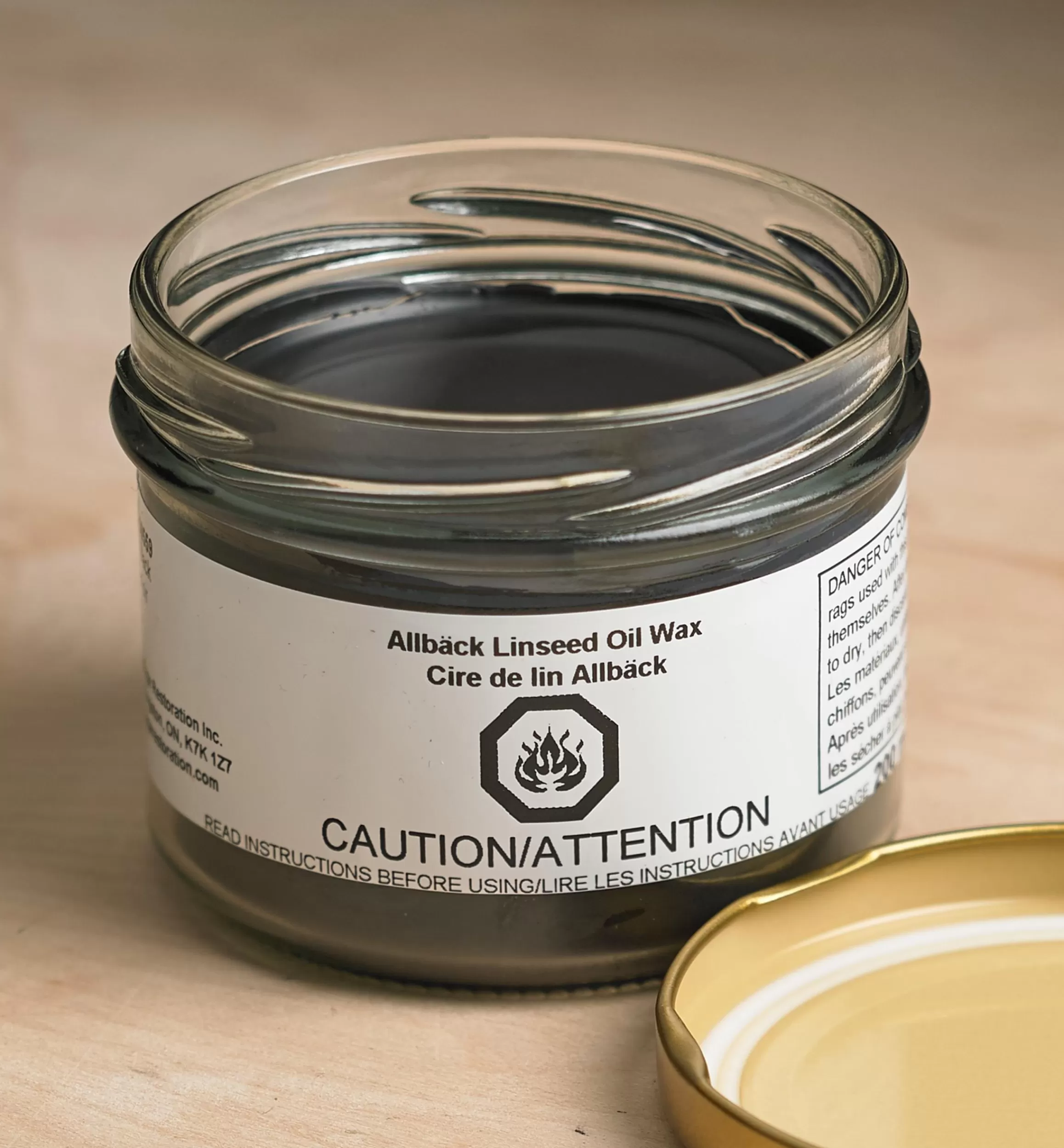 Lee Valley Allbäck Black Linseed Oil Wax