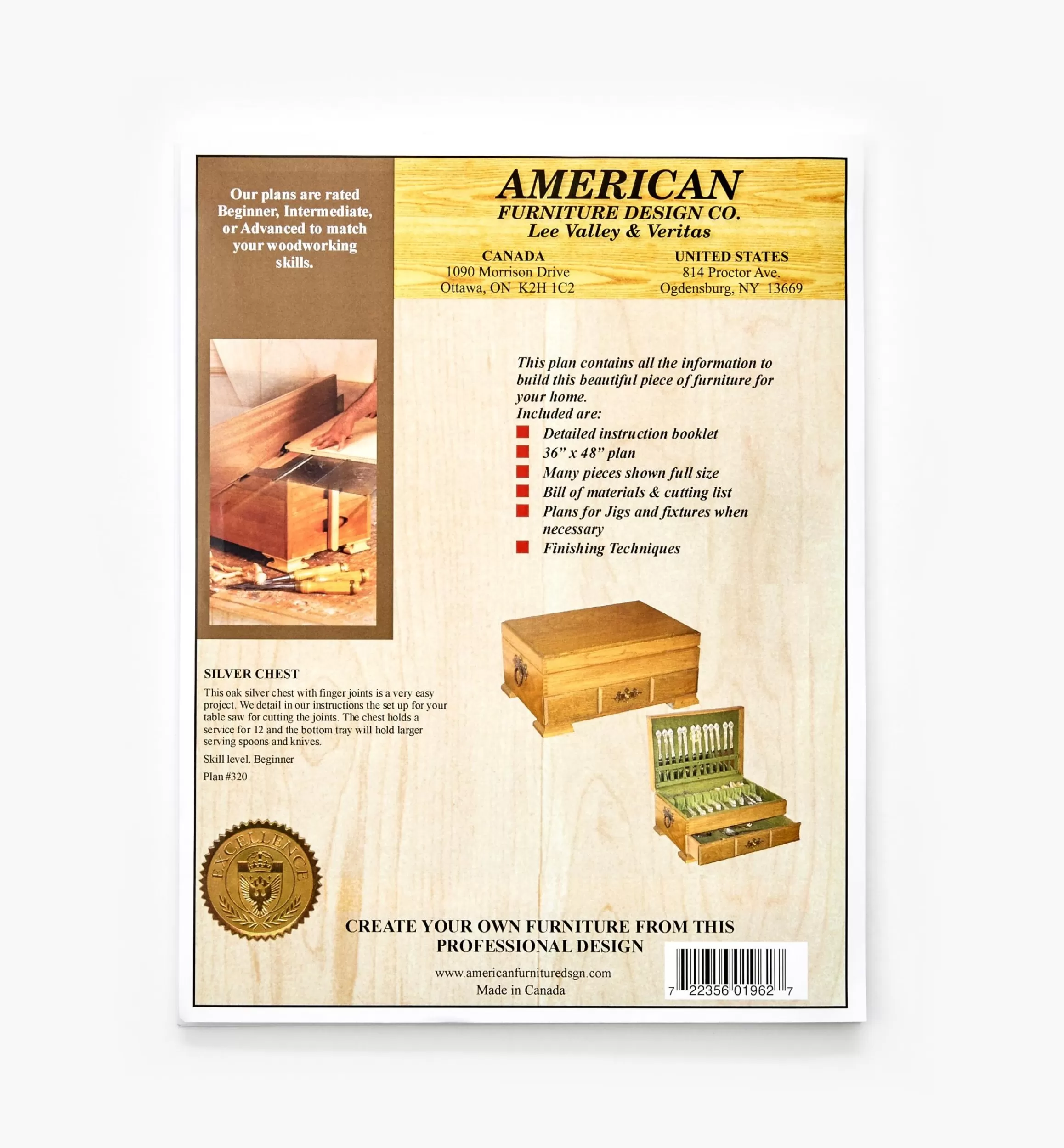 Lee Valley American Furniture Silver Chest Plan
