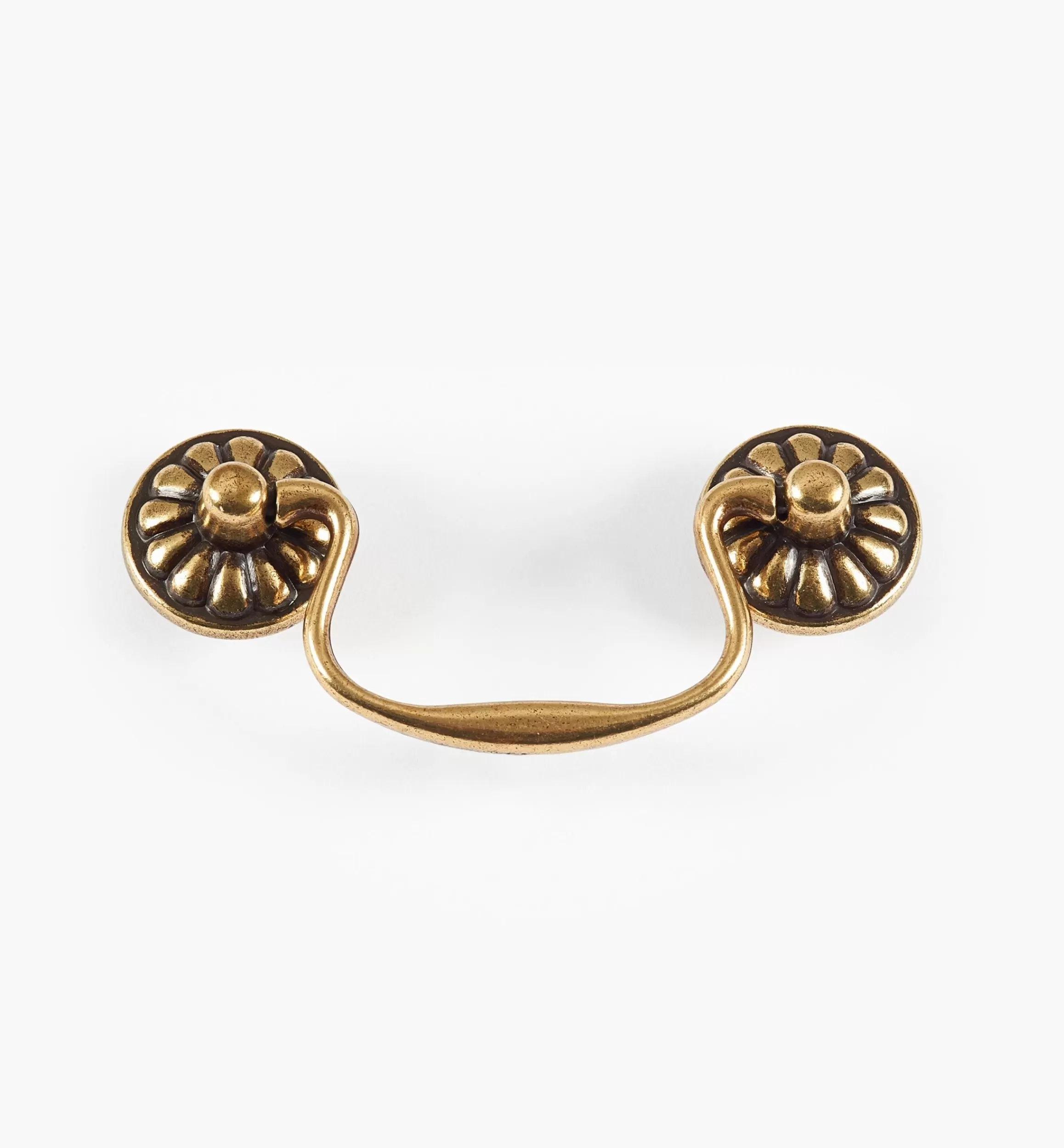 Lee Valley Antique Brass Petal Rosette Pull