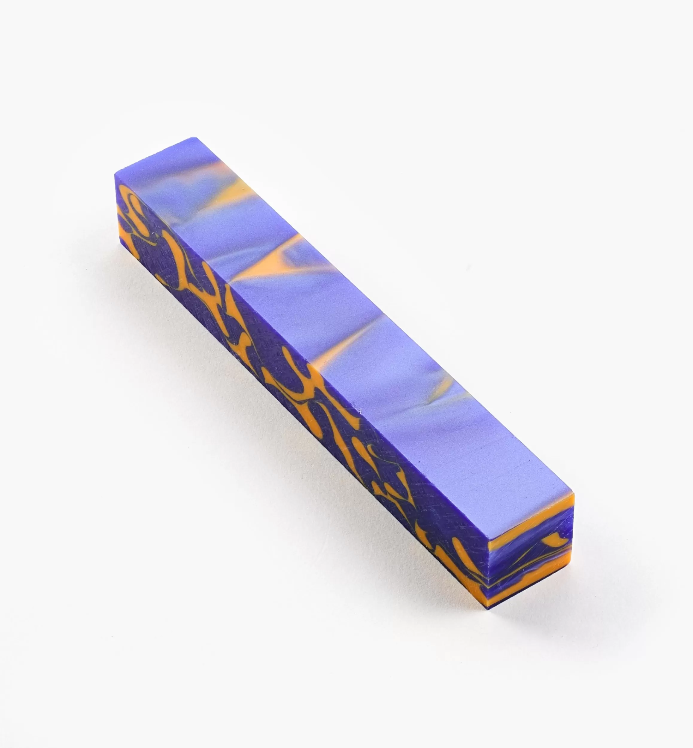 Lee Valley Blue/Orange Swirl Acrylic Acetate Pen Blank