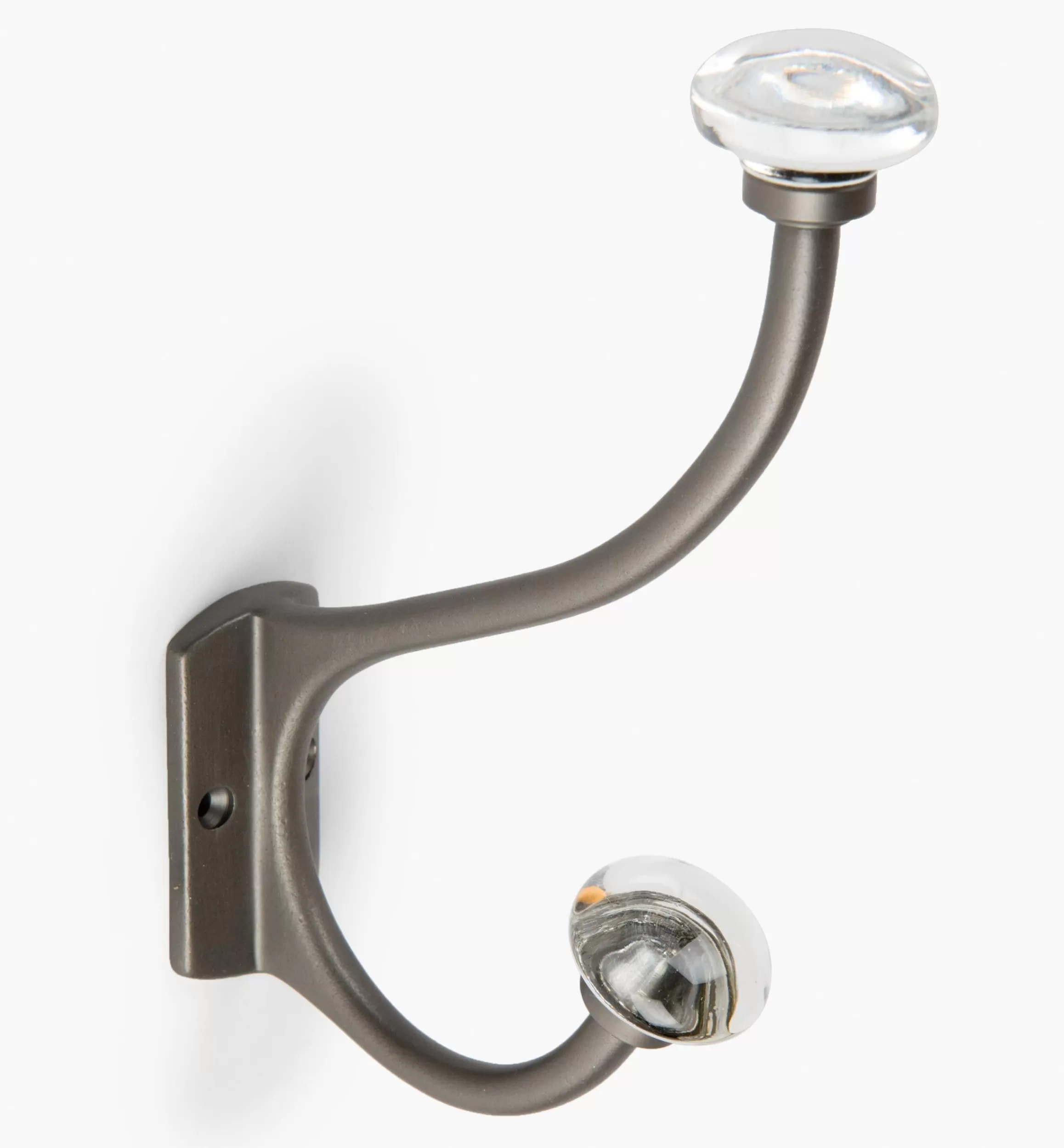 Lee Valley Brass Coat Hook With Crystal Knobs