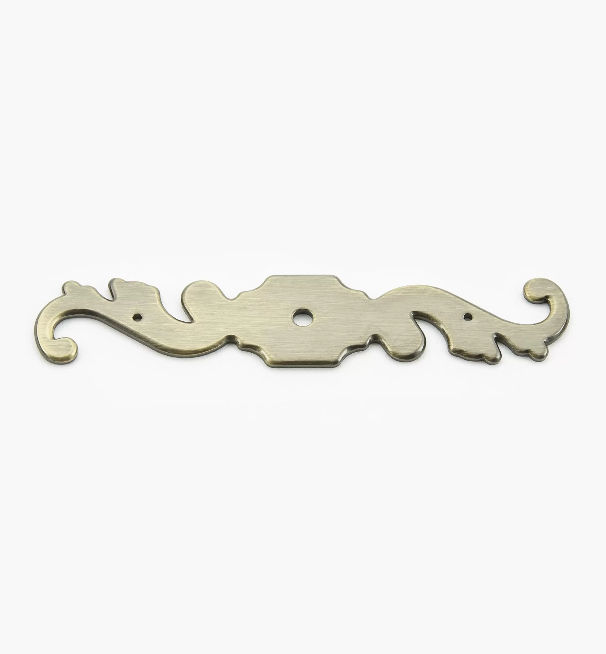 Lee Valley Brass Plate Scroll Escutcheon (#5)