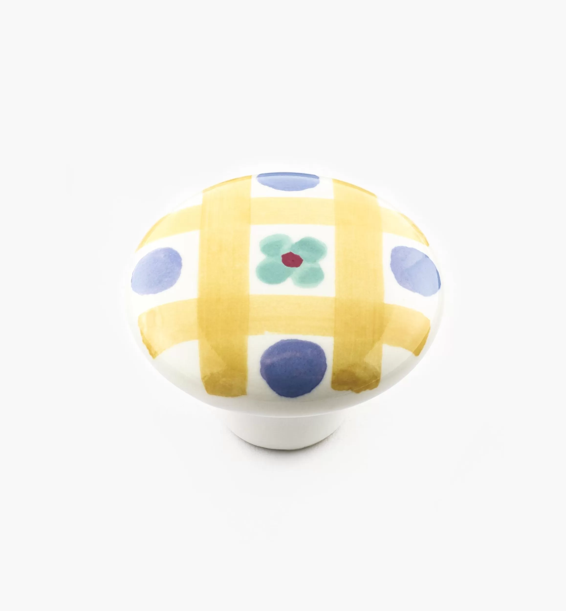 Lee Valley Brown Checker Painted Ceramic Knobs