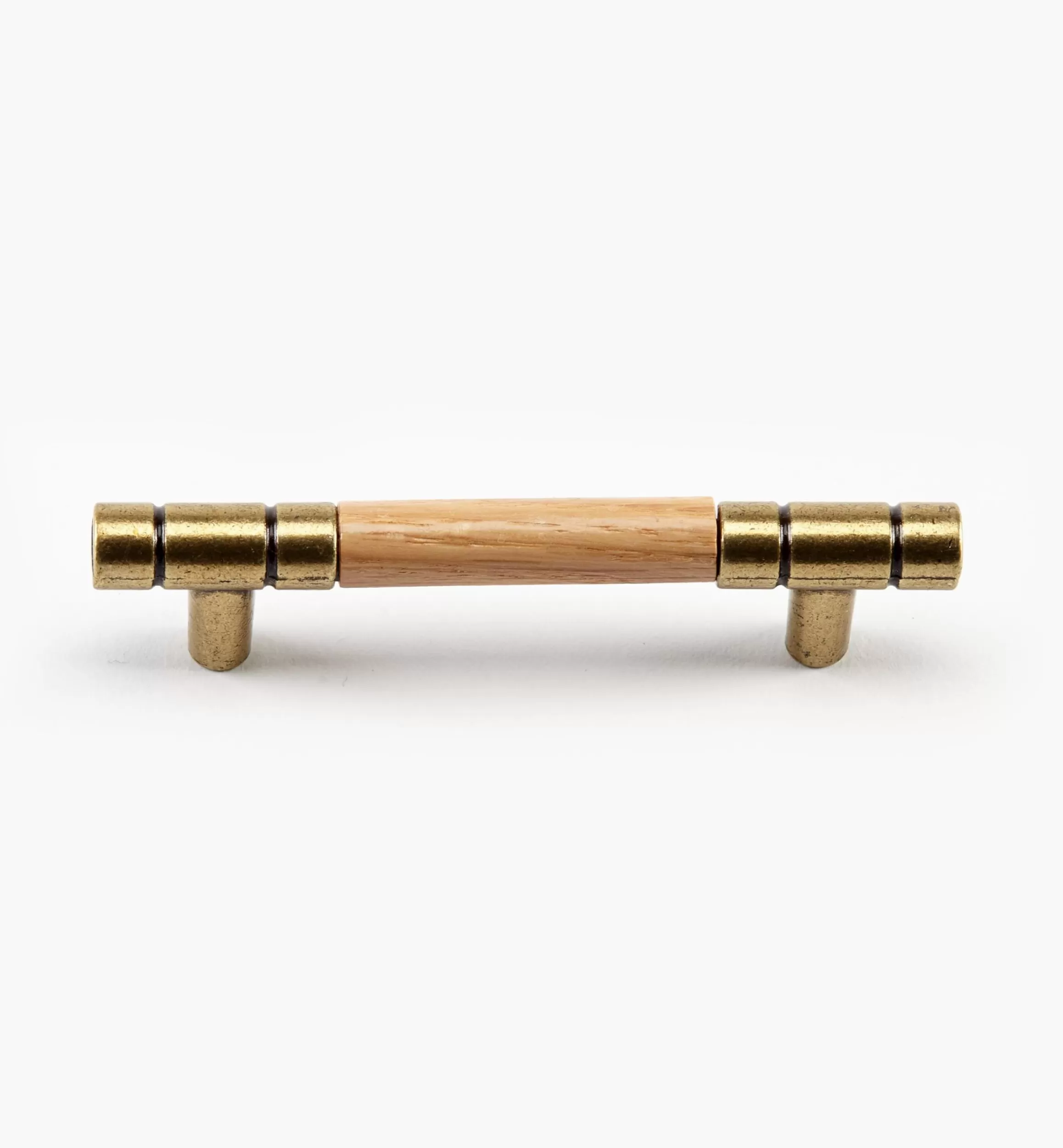 Lee Valley Burnished Brass Oak Insert Pull