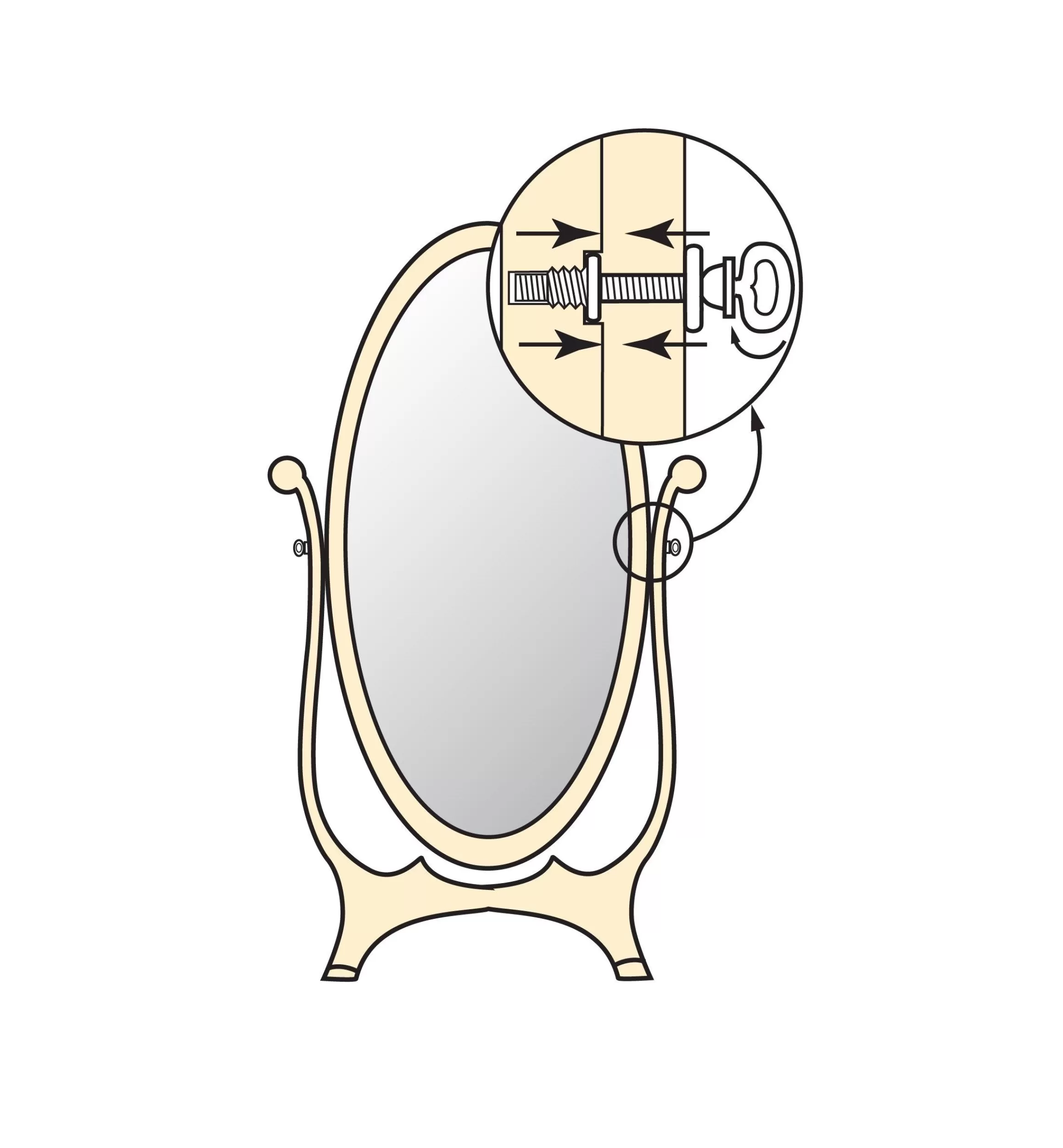 Lee Valley Cheval Mirror Fittings