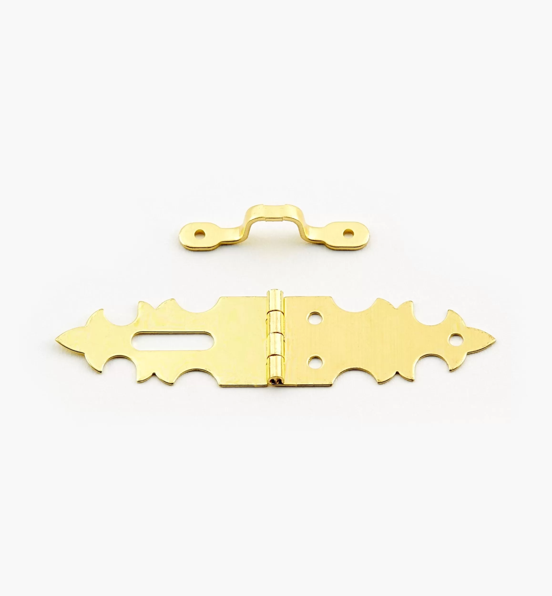 Lee Valley Fancy Narrow Brass Box Hasps