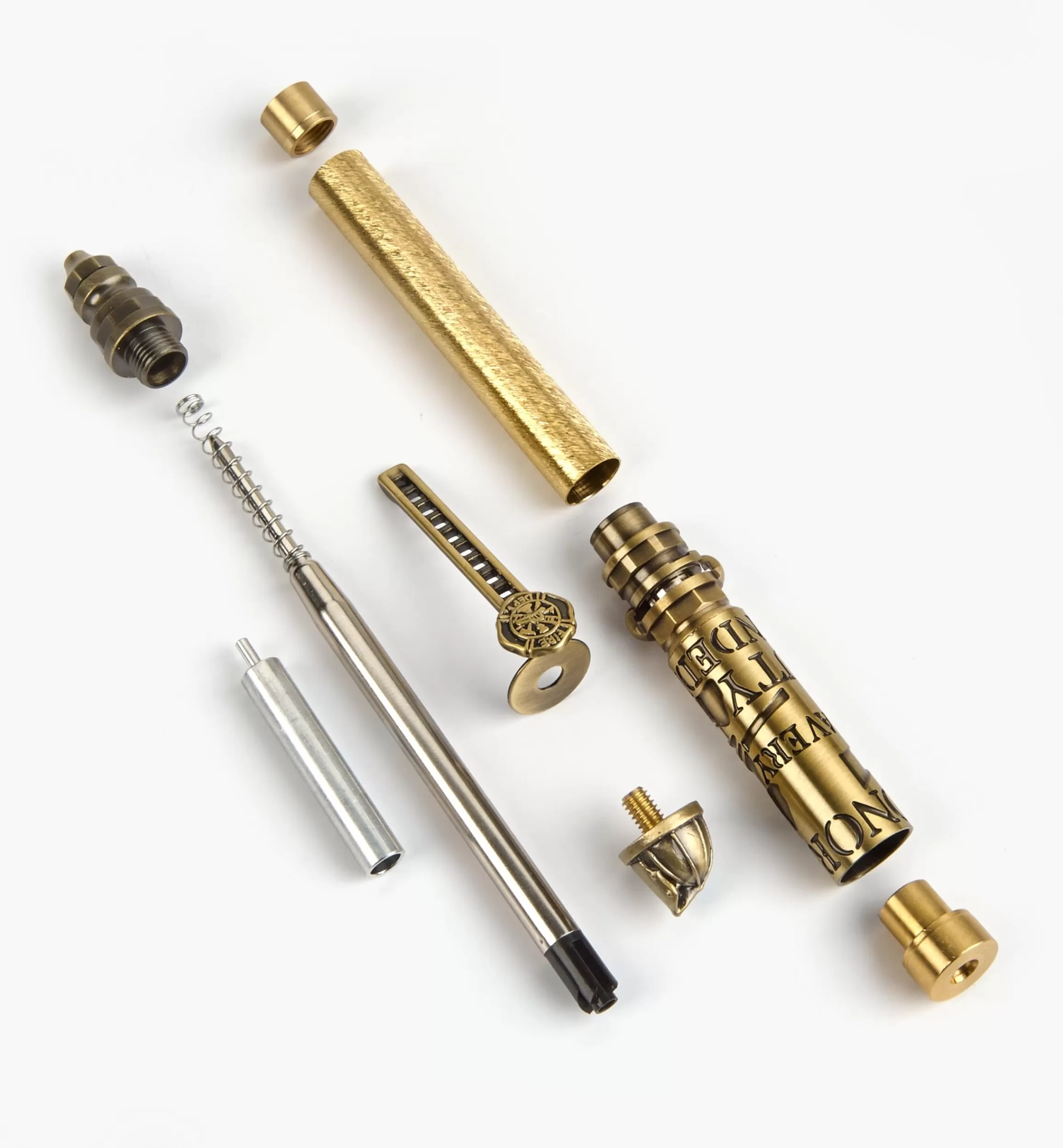 Lee Valley Firefighter Ballpoint Push & Lock Pen Hardware