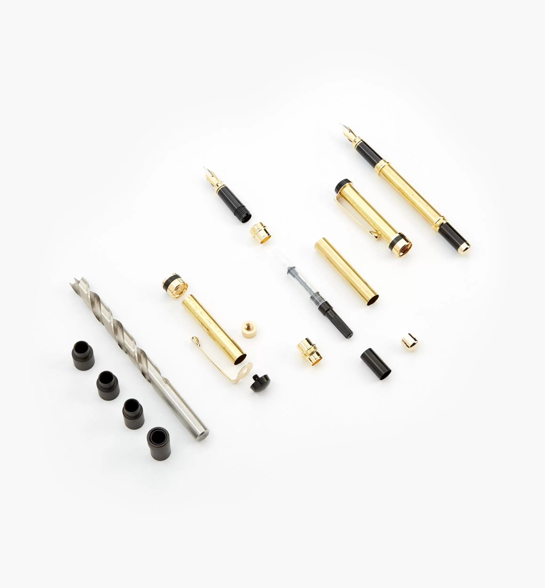 Lee Valley Flat-Top Fountain Pen Hardware Starter Set