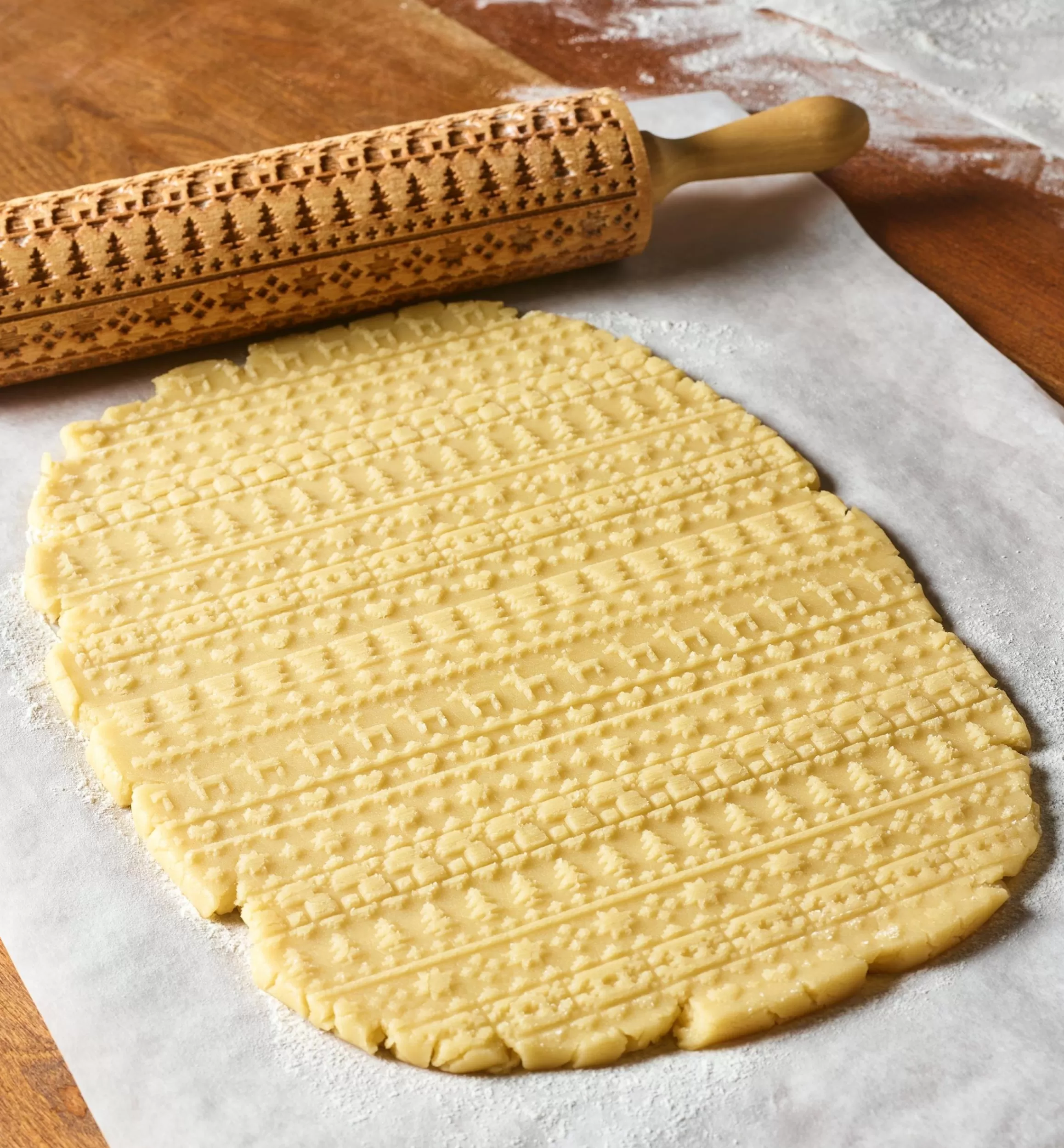 Lee Valley Holiday Sweater Embossing Rolling Pin
