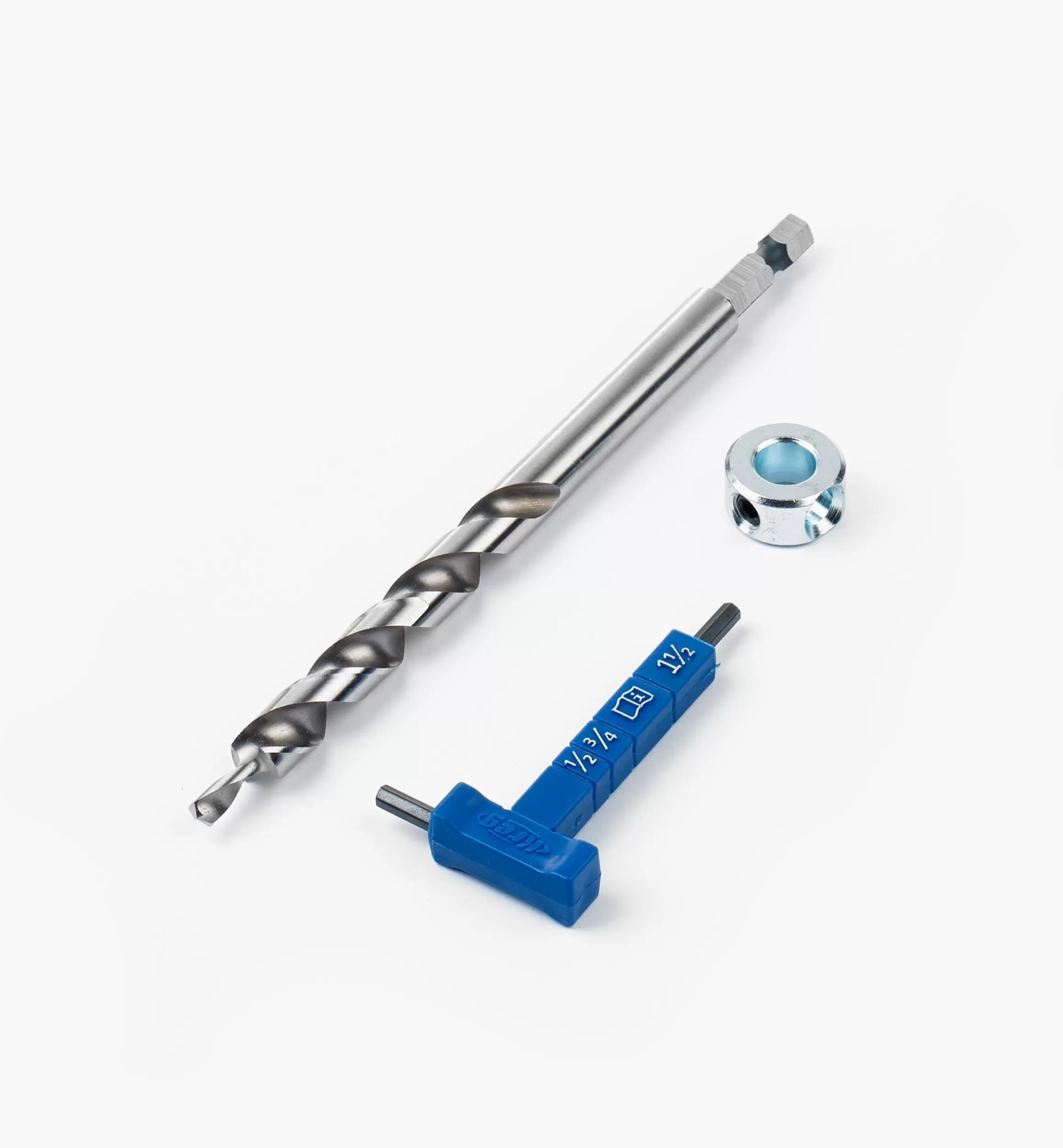 Lee Valley Kreg Easy-Set Step-Drill Bit, Depth Collar & Thickness Gauge