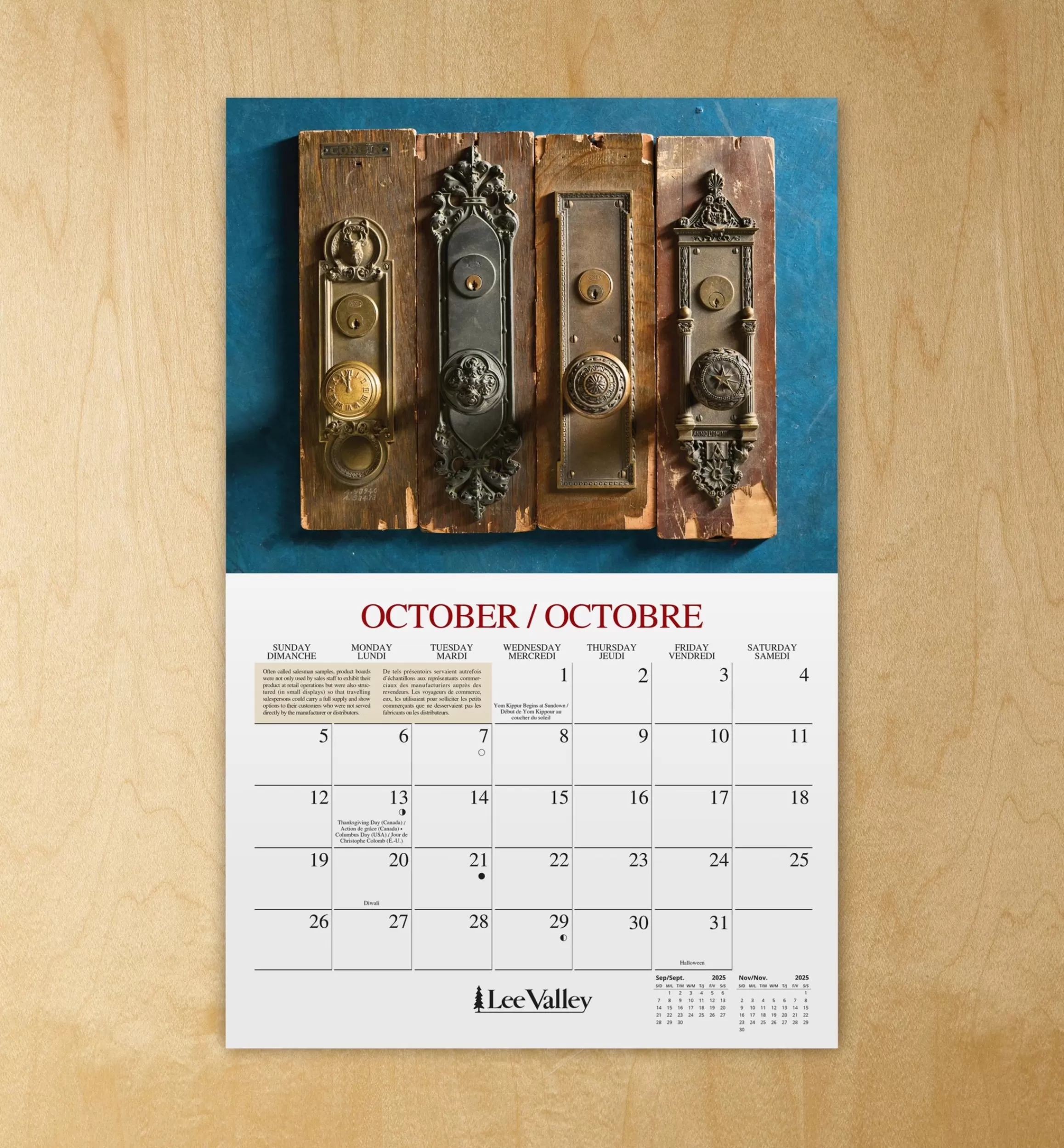 Lee Valley 16-Month Woodworking Calendar