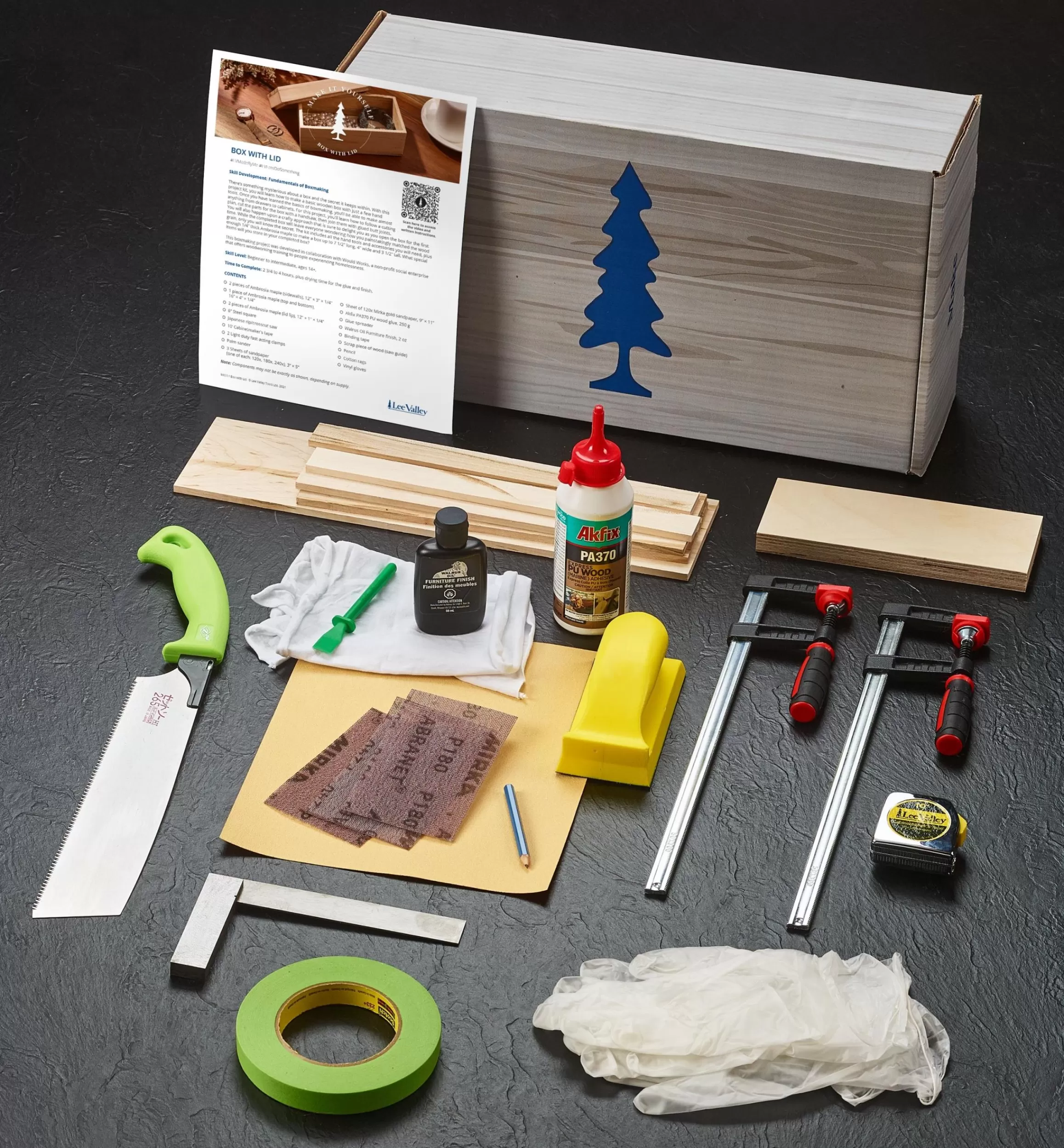 Lee Valley Make It Yourself Box With Lid Kit
