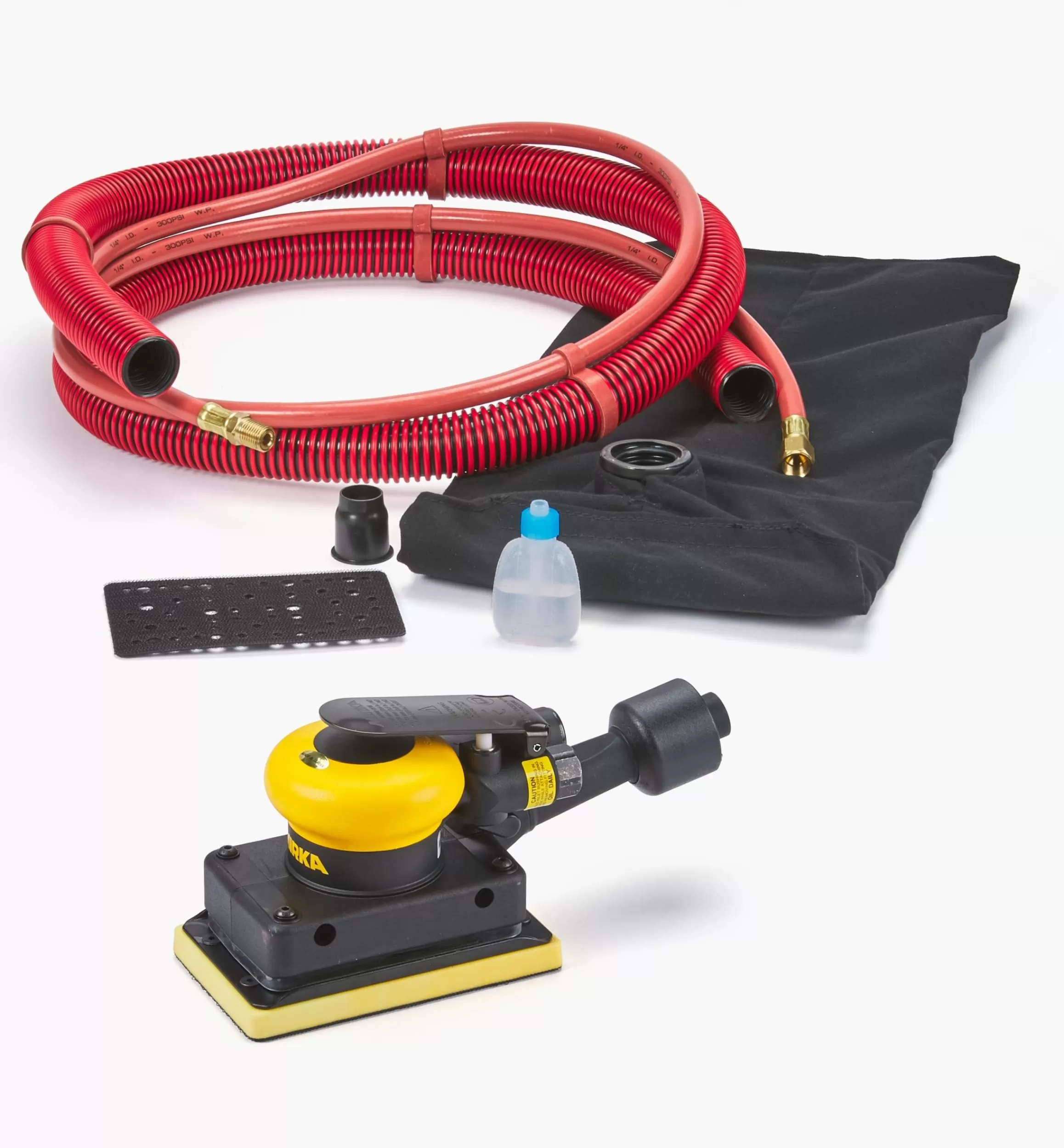 Lee Valley Mirka 3" × 5" Pneumatic Sander With Self-Generating Vacuum, 3mm Orbit