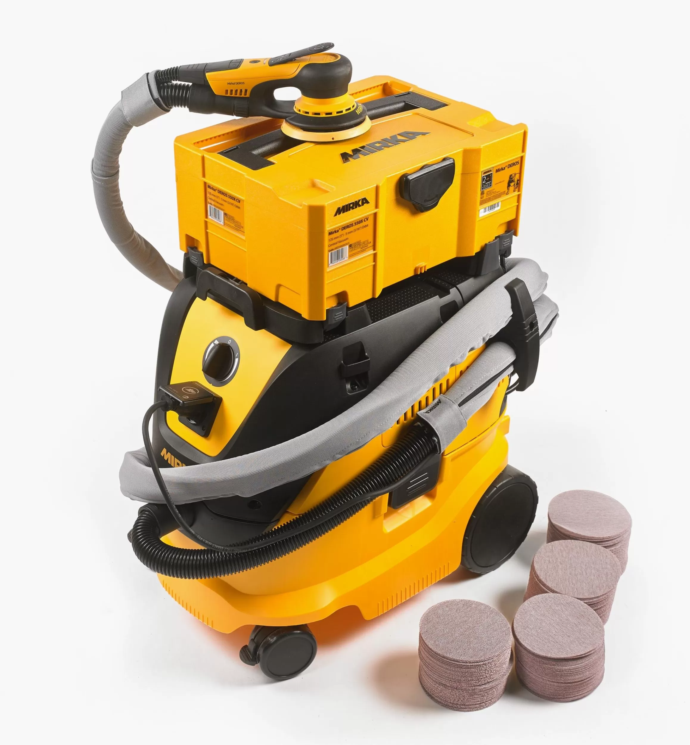 Lee Valley Mirka DEROS 5"/5mm Electric Sander & Dust Collector Kits