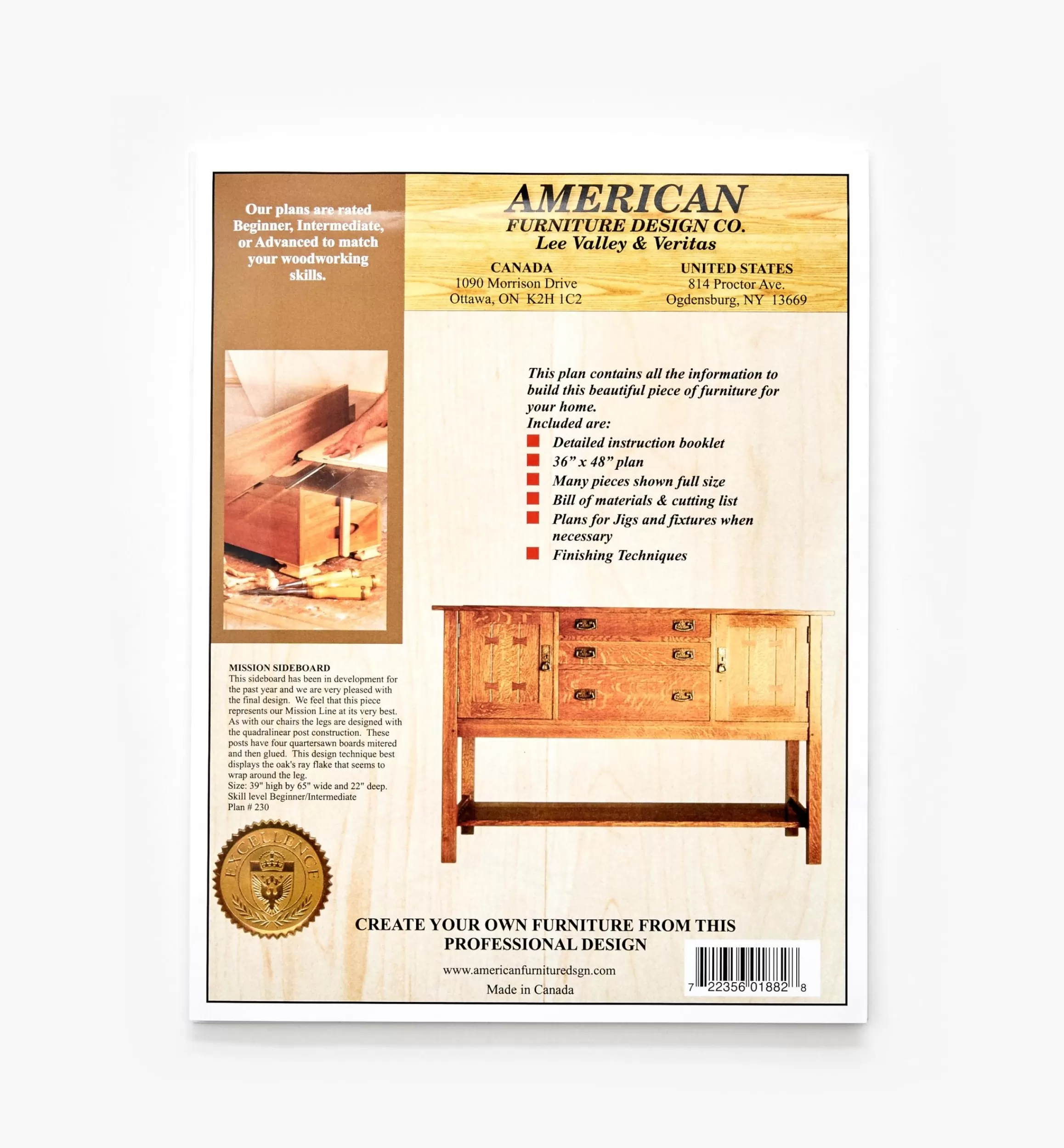 Lee Valley Mission Sideboard Plan