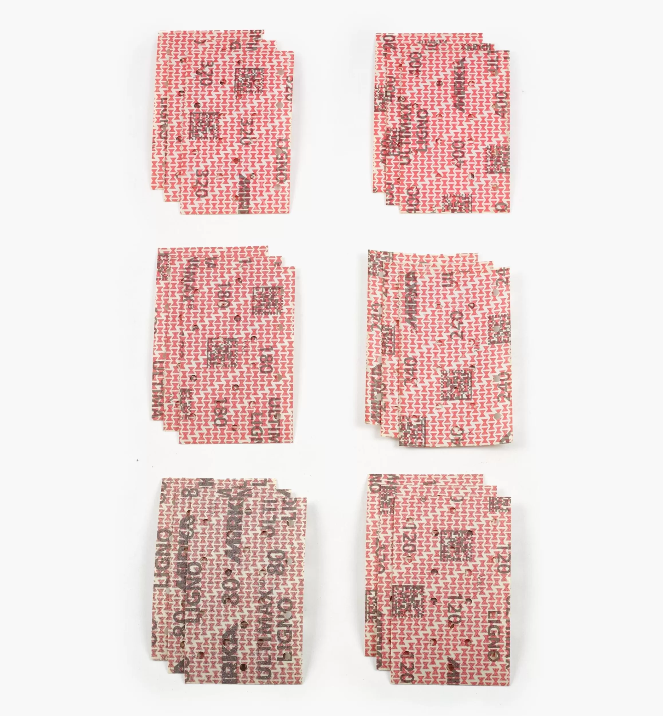 Lee Valley 18-Pc. Sample Pack Of 3" × 5" Mirka Ultimax Ligno Grip Sheets