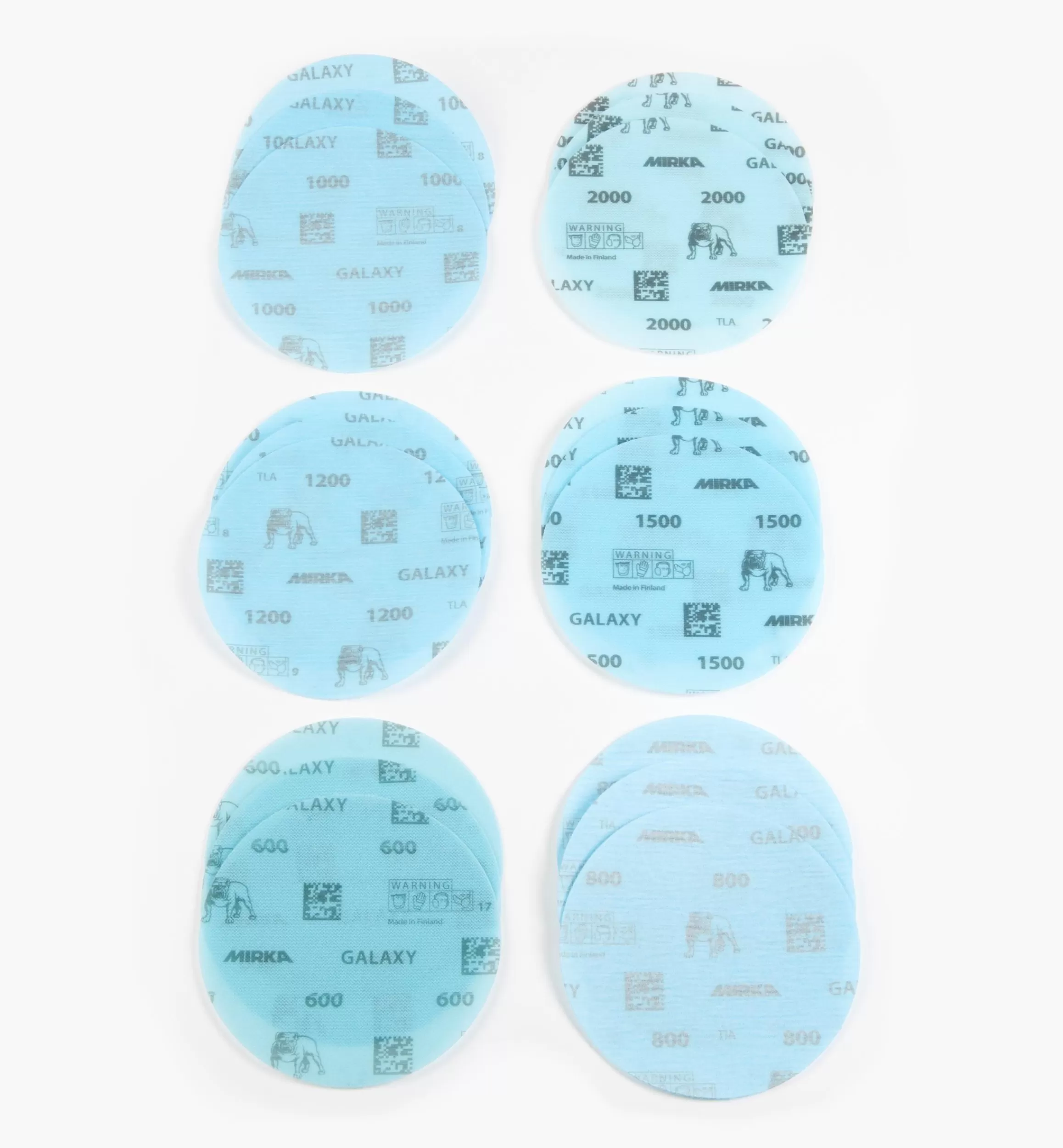 Lee Valley 18-Pc. Sample Pack Of Mirka 5" Fine Galaxy Grip Discs