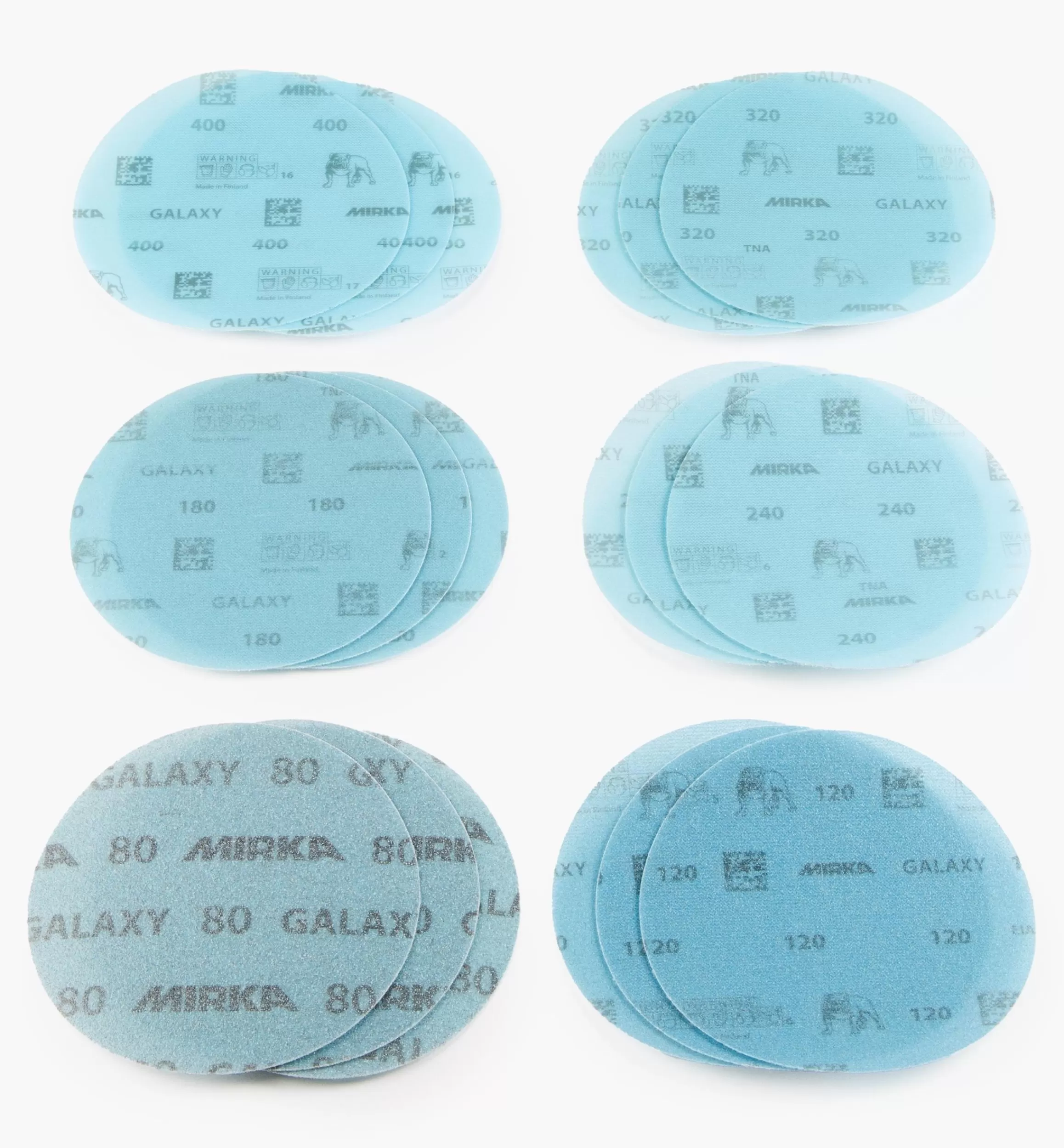 Lee Valley 18-Pc. Sample Pack Of Mirka 6" Galaxy Grip Discs