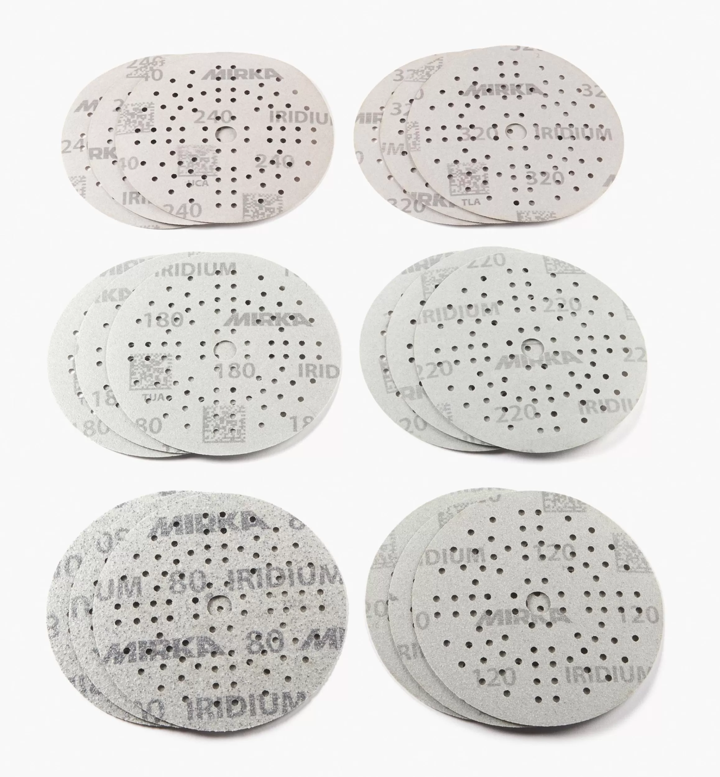 Lee Valley 18-Pc. Sample Pack Of Mirka 5" 89-Hole Iridium Grip Discs