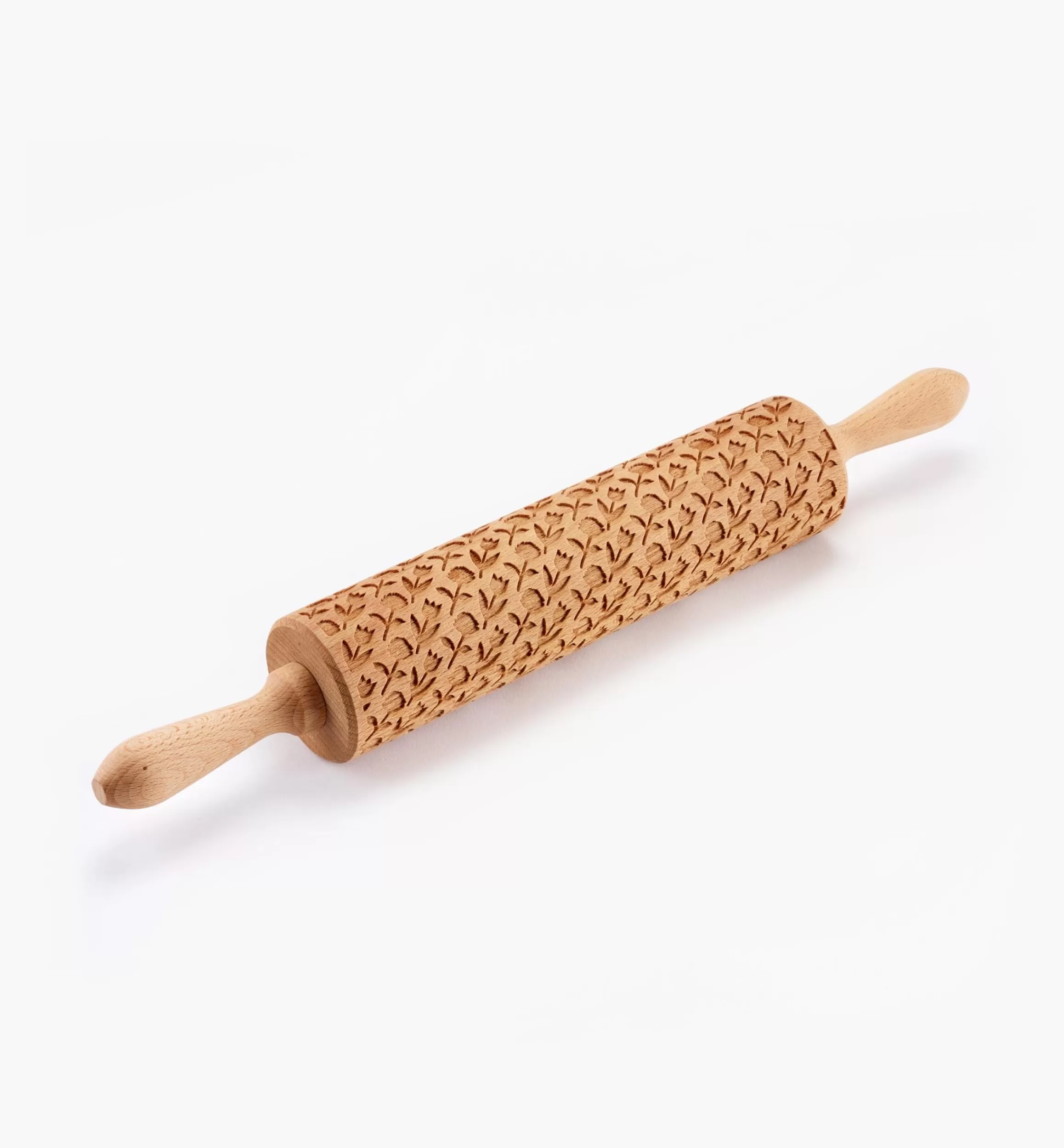 Lee Valley Roses & Tulips Embossing Rolling Pin