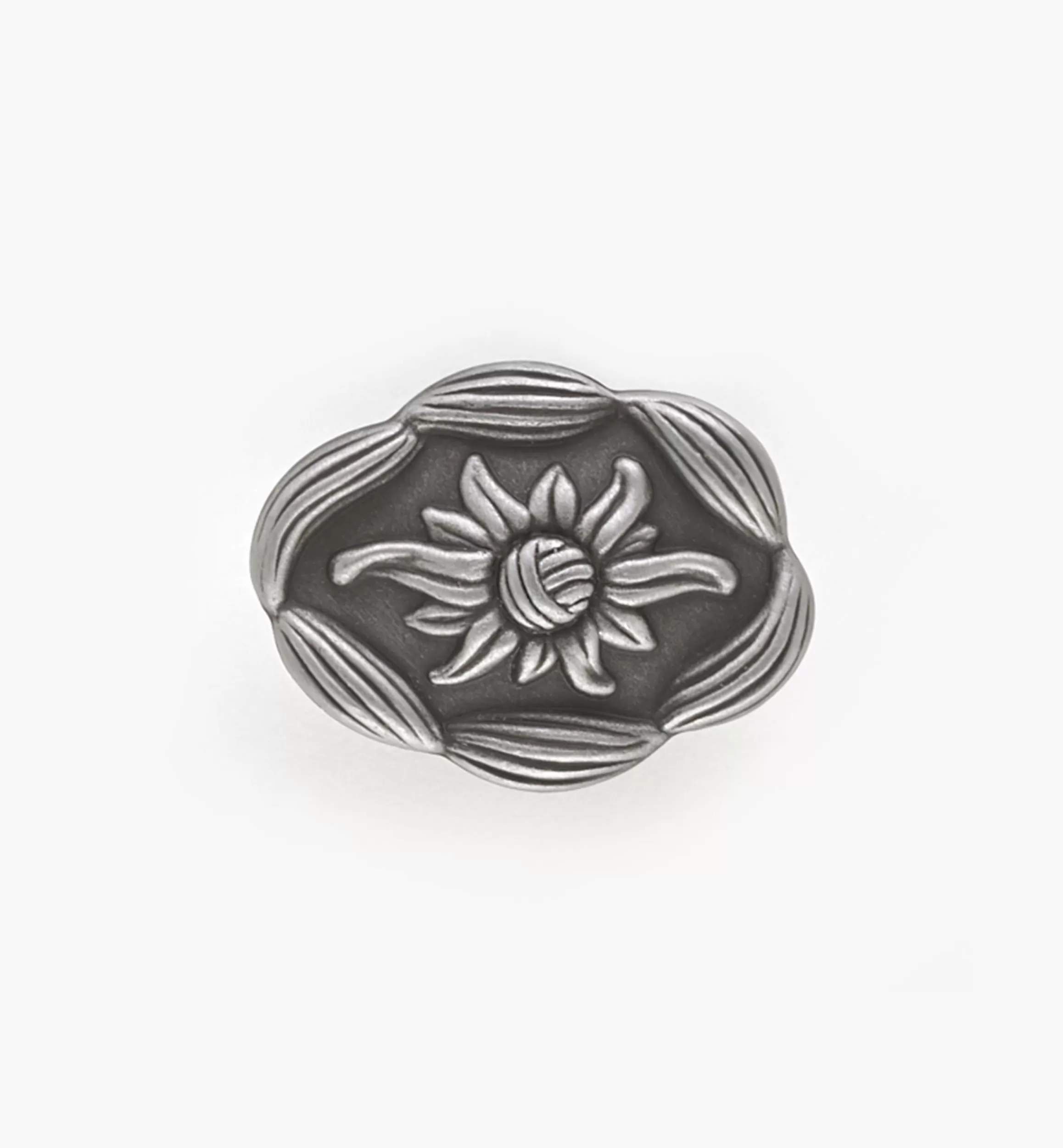 Lee Valley Satin Pewter Antique Oval Knob