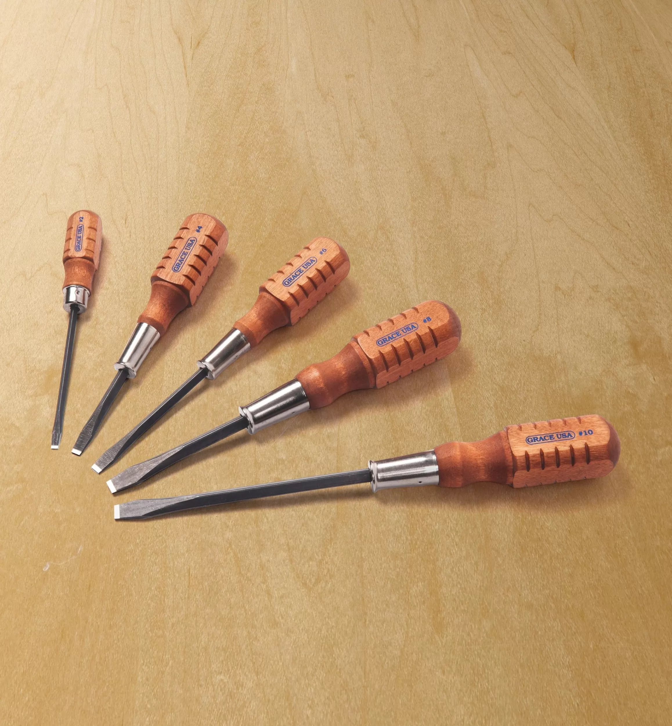 Lee Valley Set Of 5 Grace USA Gunsmith-Style Slot Screwdrivers