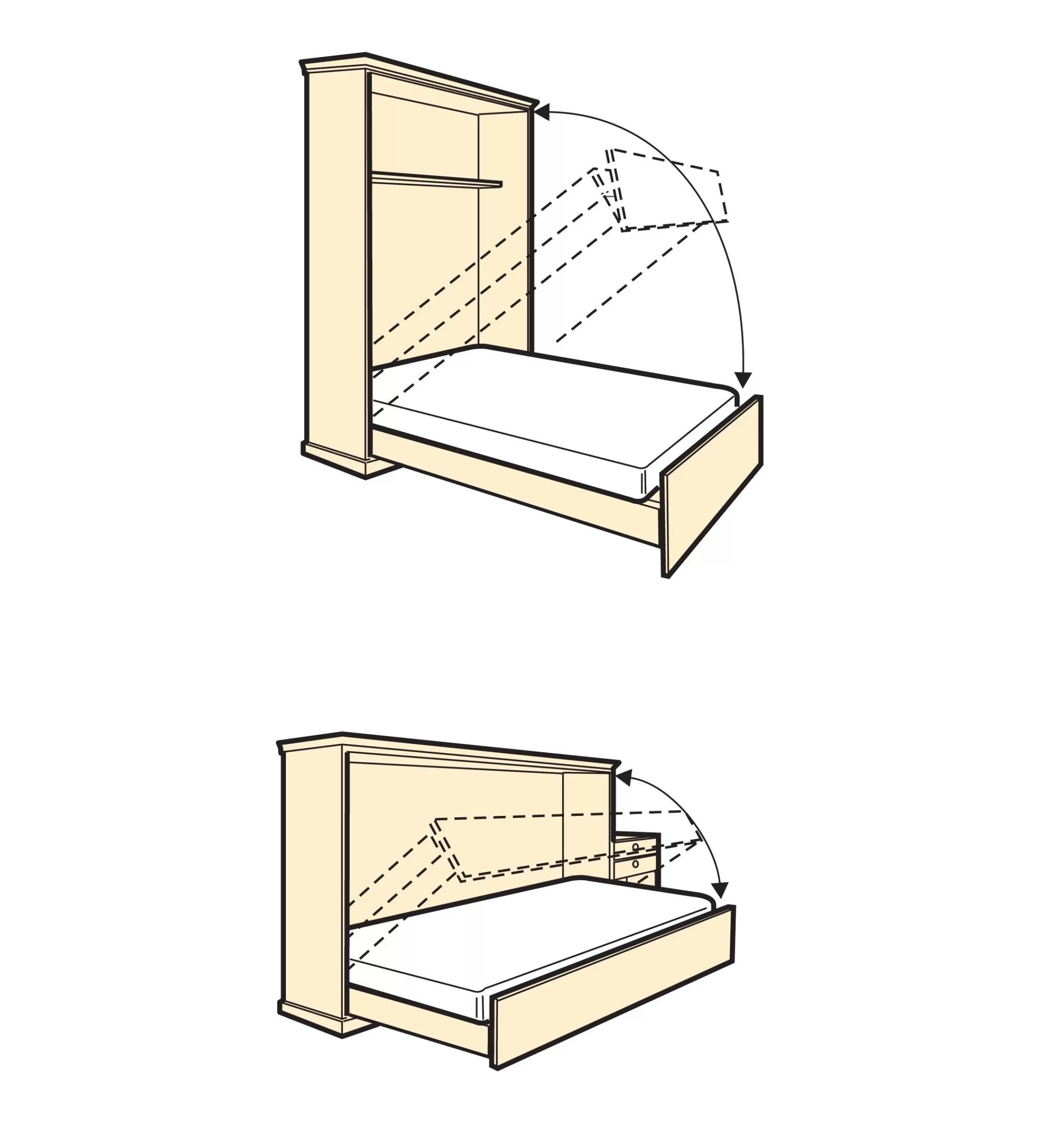 Lee Valley Standard Fold-Down Bed Hardware Kits