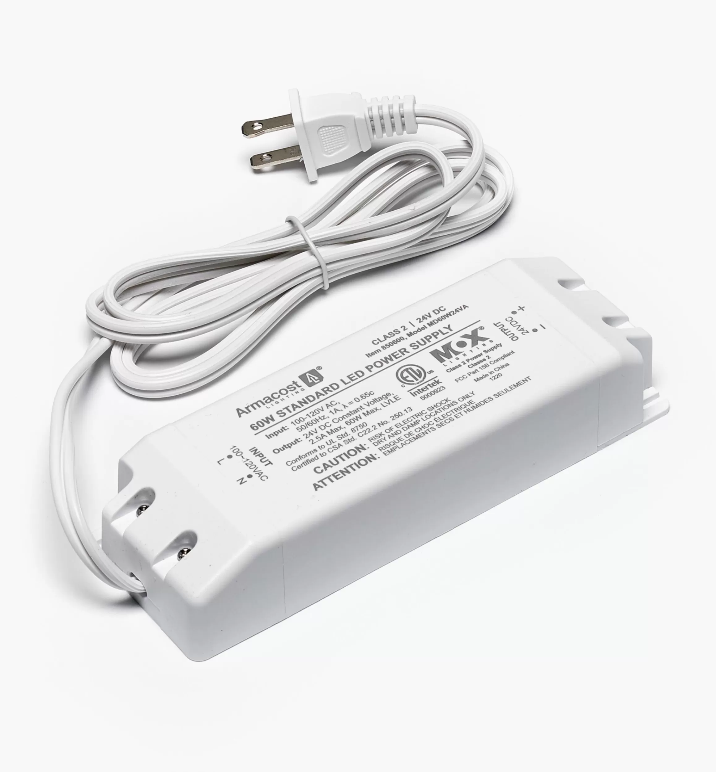 Lee Valley Standard 24V Indoor Power Supplies For RGB+W LED Lights