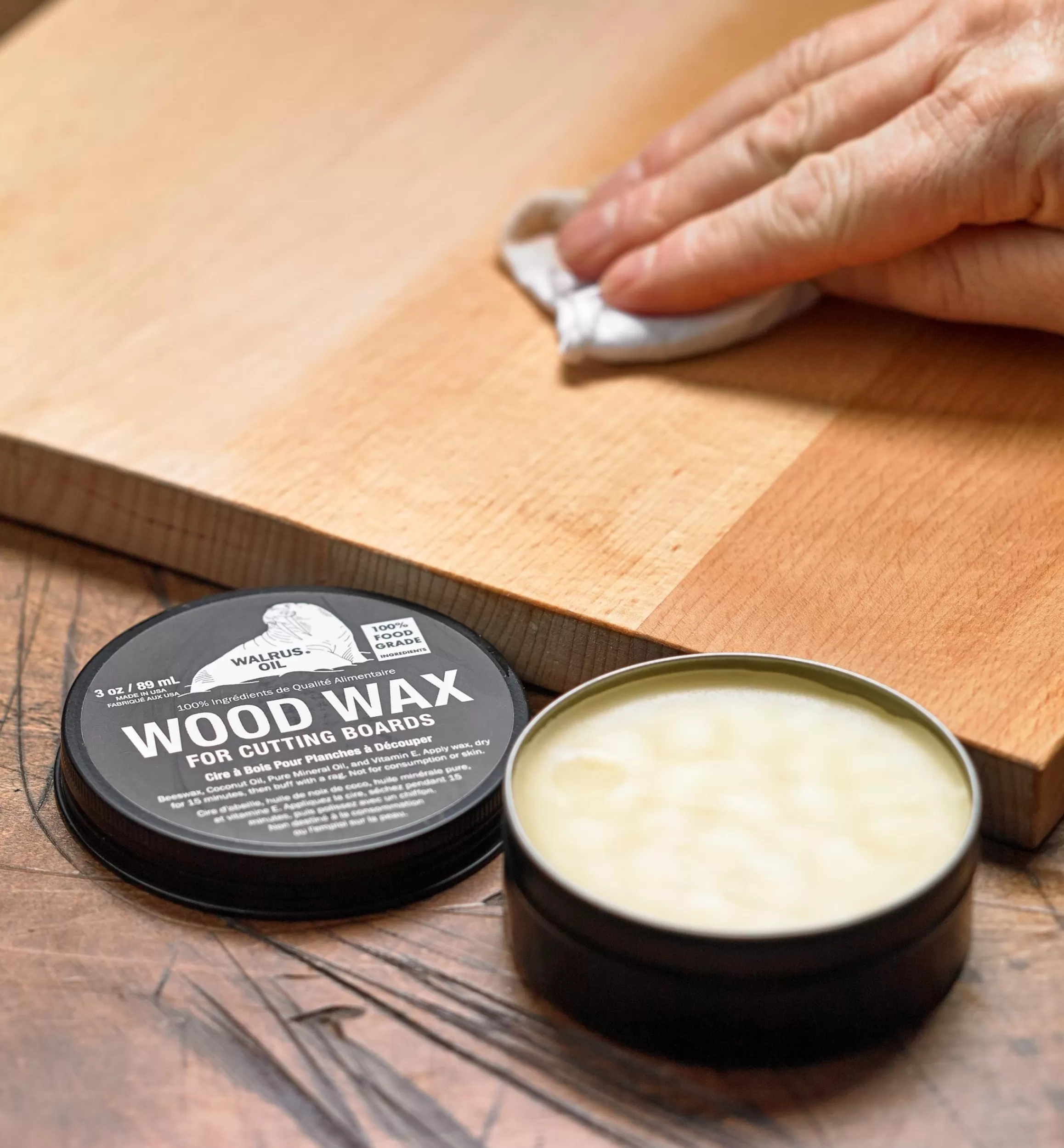 Lee Valley Walrus Oil Cutting Board Wax